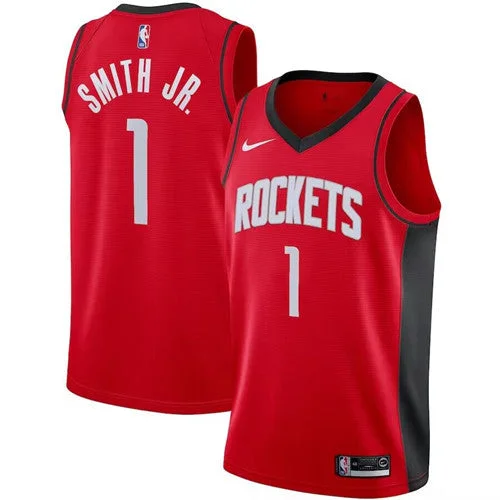 Men's Houston Rockets #1 Jabari Smith Jr Red Stitched Basketball Basketball Jersey