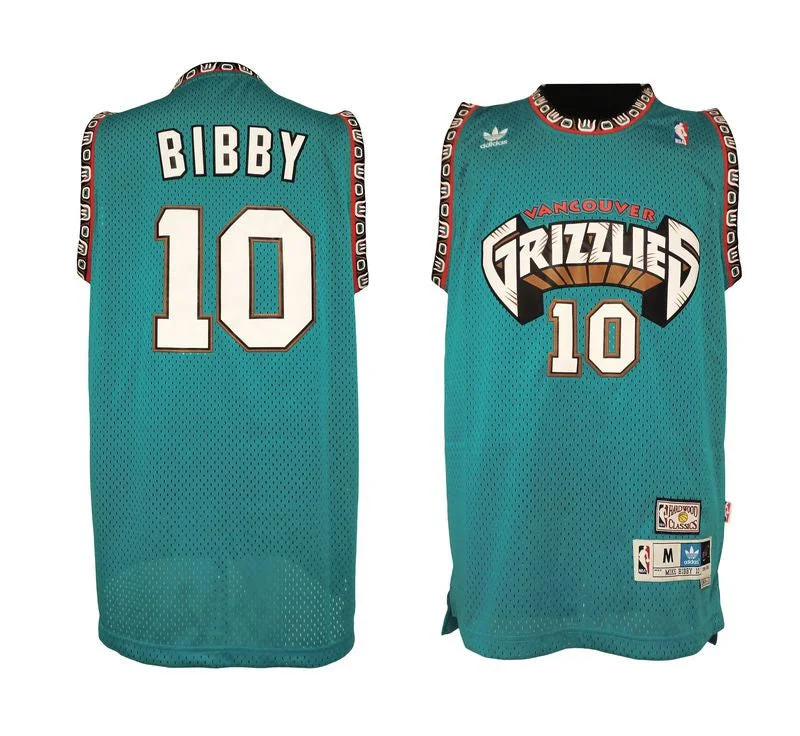 Grizzlies 10 Bibby Green Basketball Jerseys