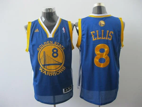 Warriors 8 Ellis Blue Basketball Jerseys