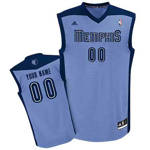 Memphis Grizzlies Custom Lt blue Alternate Basketball Jersey