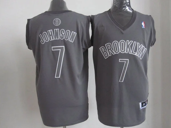 Brooklyn Nets 7 Johnson Grey Christmas Basketball Jerseys