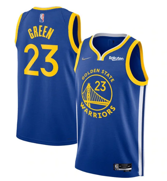 Men's Golden State Warriors #23 Draymond Green Royal 75th Anniversary Stitched Basketball Basketball Jersey