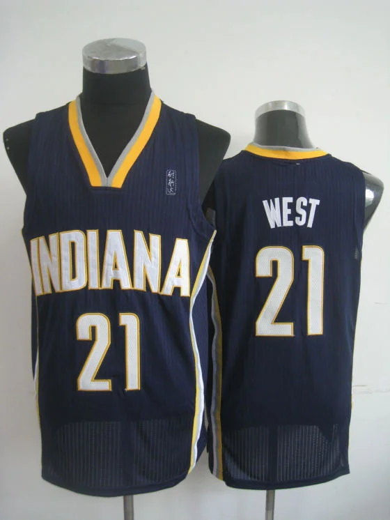 Pacers 21 West Blue Basketball Jerseys