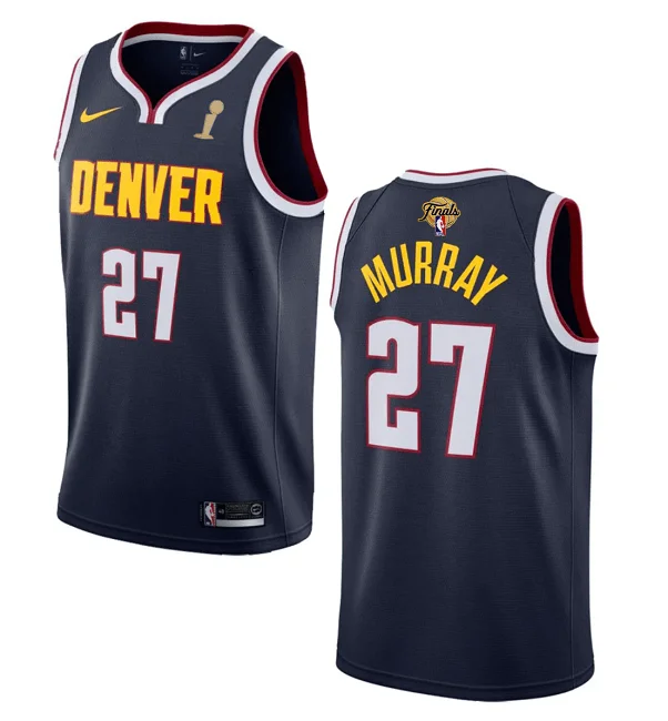 Men's Denver Nuggets #27 Jamal Murray Navy 2023 Finals Champions Icon Edition Stitched Basketball Basketball Jersey