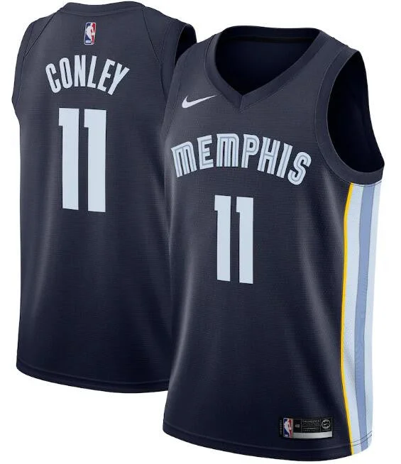 Men's Memphis Grizzlies Navy #11 Mike Conley Icon Edition Stitched Basketball Jersey