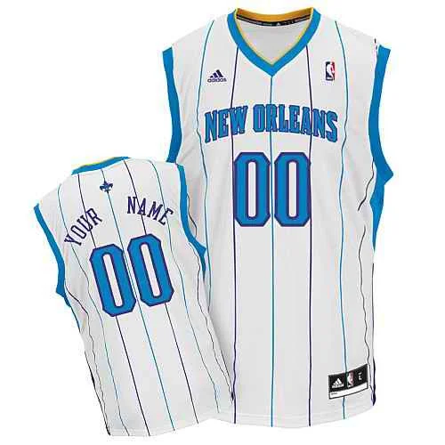 New Orleans Hornets Custom white Home Basketball Jersey