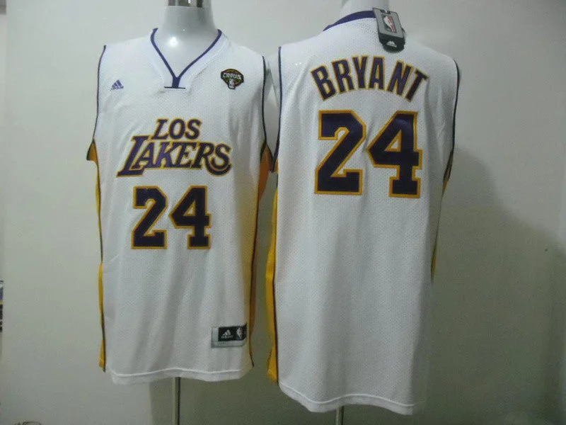 Lakers 24 Kobe Bryant White Latina Mesh Basketball Jerseys