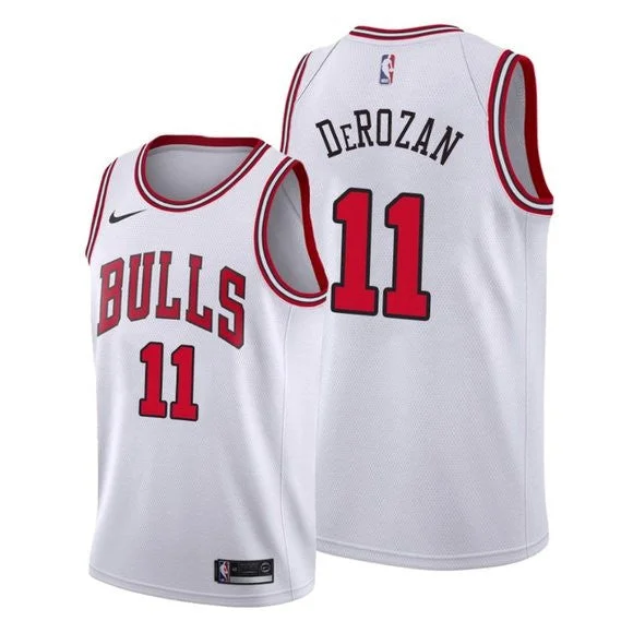 Men's Chicago Bulls #11 DeMar DeRozan White Stitched Basketball Basketball Jersey