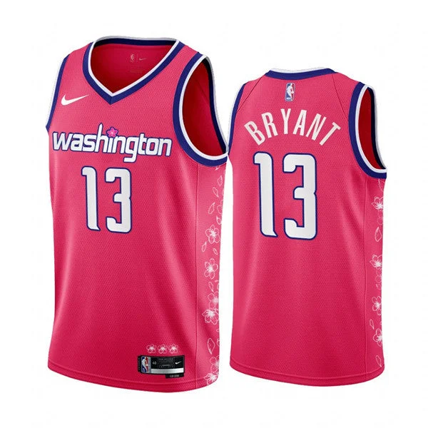 Men's Washington Wizards #13 Thomas Bryant 2022/23 Pink Cherry Blossom City Edition Limited Stitched Basketball Basketball Jersey