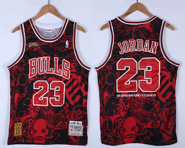 Men's Chicago Bulls #23 Michael Jordan Red Throwback Stitched Basketball Basketball Jersey