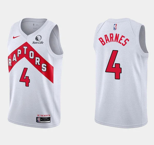 Men's Toronto Raptors #4 Scottie Barnes White Association Edition Basketball Basketball Jersey