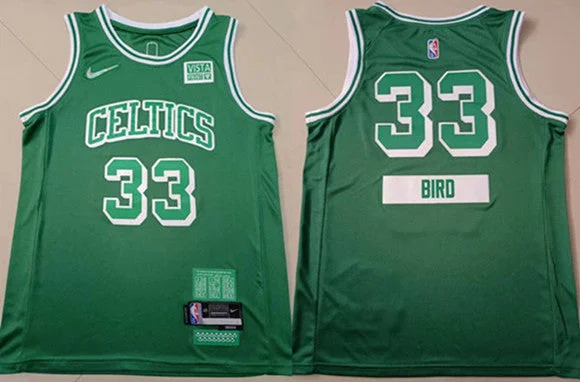 Men's Boston Celtics Green #33 Larry Bird 2021 Stitched Basketball Jersey