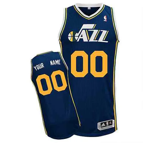 Utah Jazz dk blue Custom Road Basketball Jersey