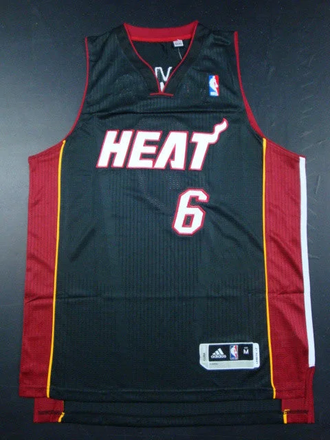 Heat 6 James Black AAA Basketball Jerseys