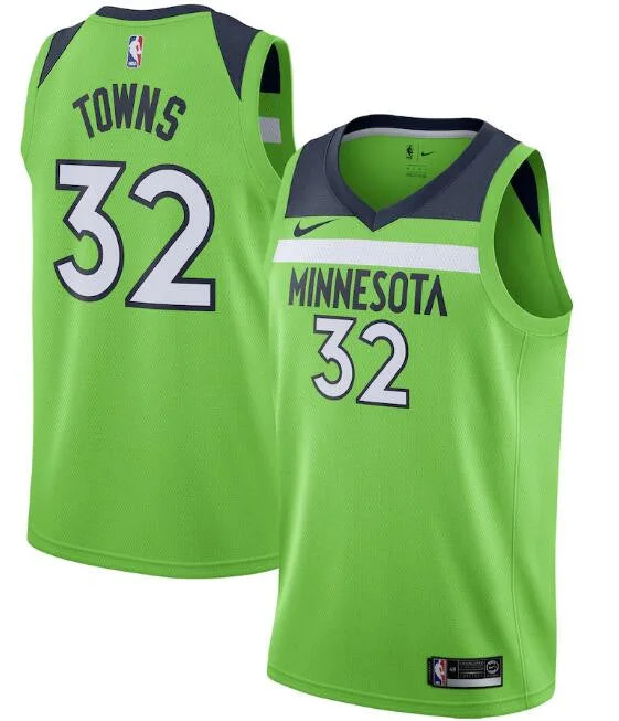 Men's Minnesota Timberwolves Green #32 Karl-Anthony Towns Statement Edition Stitched Basketball Jersey