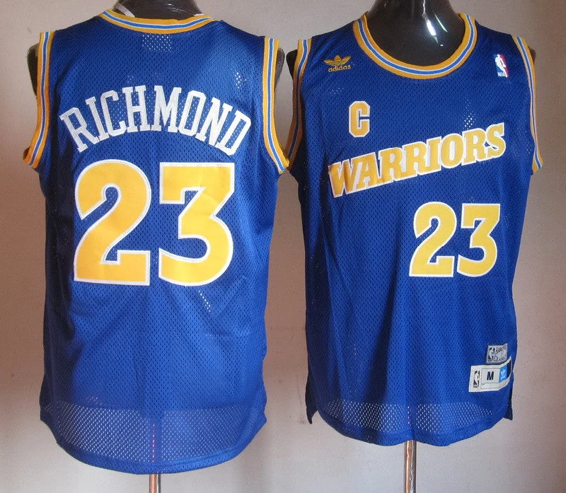 Warriors 23 Richmond Blue Mesh Basketball Jerseys