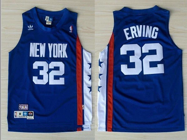 Nets 32 Erving Blue Swingman Basketball Jerseys