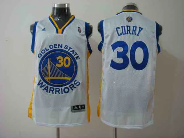 Warriors 30 Curry White Basketball Jerseys