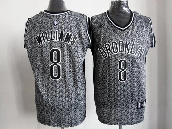 Brooklyn Nets 8 Williams Grey Snow Basketball Jerseys