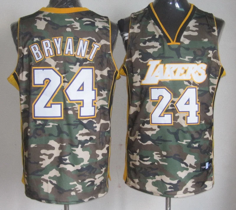 Lakers 24 Bryant Camo Basketball Jerseys