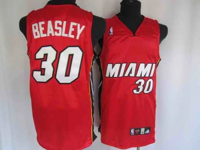 Heat 30 Beasley Red Basketball Jerseys