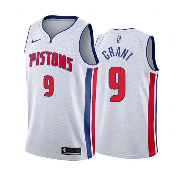 Men's Detroit Pistons #9 Jerami Grant White 2020-21 Stitched Basketball Jersey