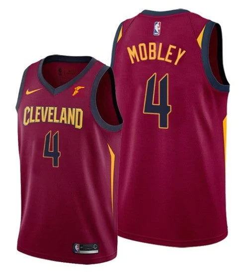 Men's Cleveland Cavaliers #4 Evan Mobley Red Icon Edition Stitched Basketball Jersey