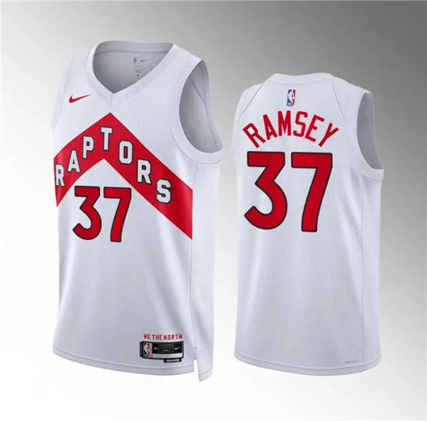 Men's Toronto Raptors #37 Jahmi'us Ramsey White Association Edition Stitched Basketball Basketball Jersey