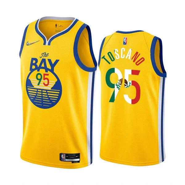 Men's Golden State Warriors Active Player Custom 2022 Gold Special Mexico Edition Swingman Stitched Basketball Jersey