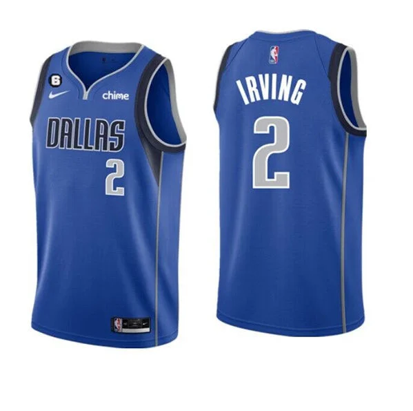 Men's Dallas Mavericks #2 Kyrie Irving Blue Icon Edition Stitched Basketball Basketball Jersey