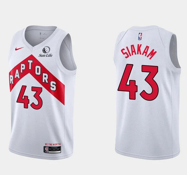 Men's Toronto Raptors #43 Pascal Siakam White 2020/21 Icon Swingman Stitched Basketball Jersey