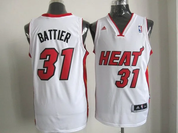 Heats 31 Battier White Basketball Jerseys