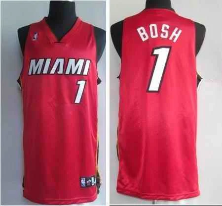 Heat 1 Chris Bosh Red Basketball Jerseys