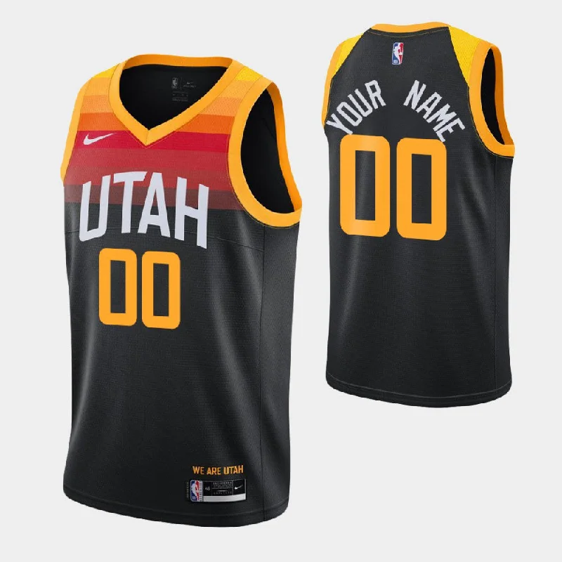 Men's Utah Jazz Active Player Black City Swingman 2020-21 Stitched Basketball Jersey