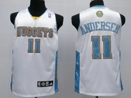 Nuggets 11 Andersen White Basketball Jerseys