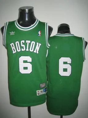 Celtics 6 Russell Green Basketball Jersey