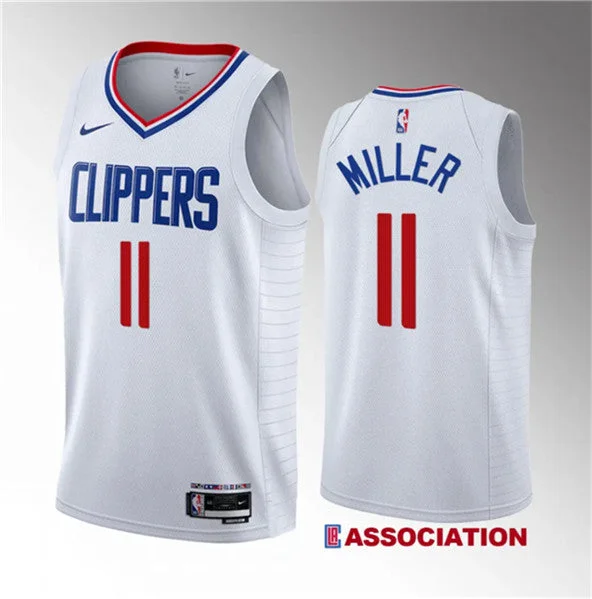 Men's Los Angeles Clippers #11 Jordan Miller White 2023 Draft Association Edition Stitched Basketball Jersey