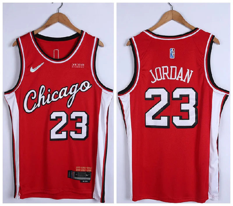 Men's Chicago Bulls #23 Michael Jordan 75th Anniversary Red Edition Swingman Stitched Basketball Basketball Jersey