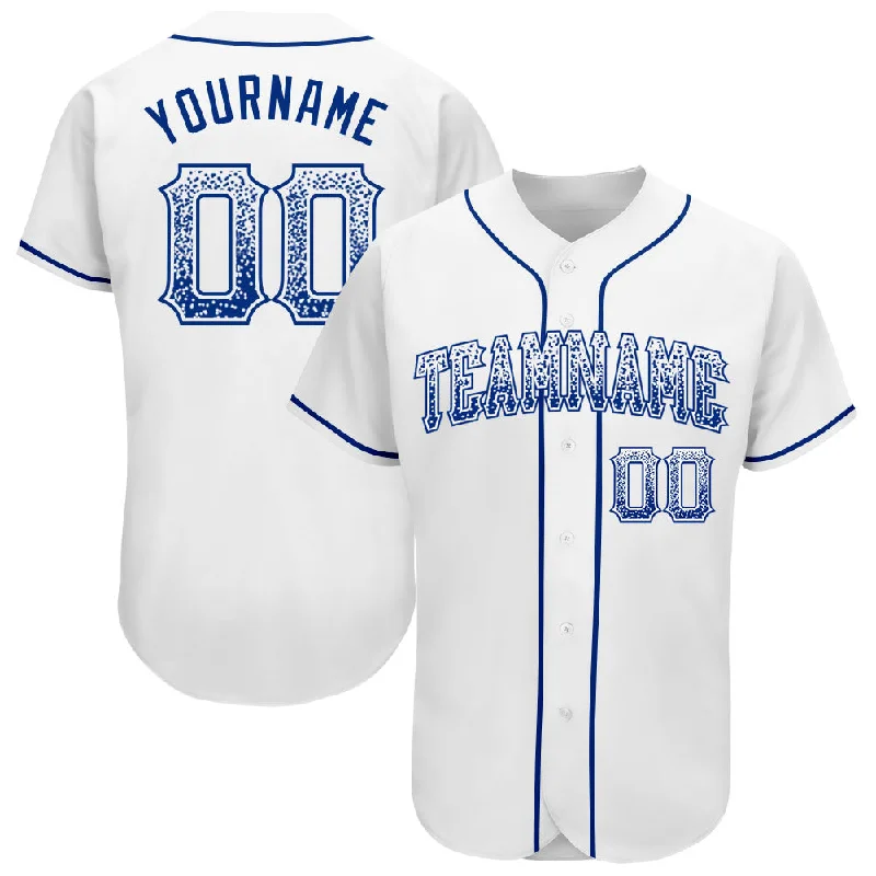 Custom White Royal Authentic Drift Fashion Baseball Jersey