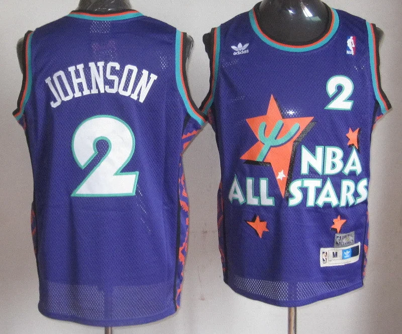 All Star 2 Johnson Purple 1995 m&n Basketball Jerseys