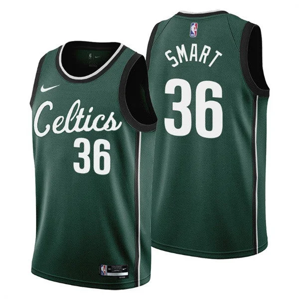 Men's Boston Celtics #36 Marcus Smart 2022/23 Green City Edition Stitched Basketball Jersey