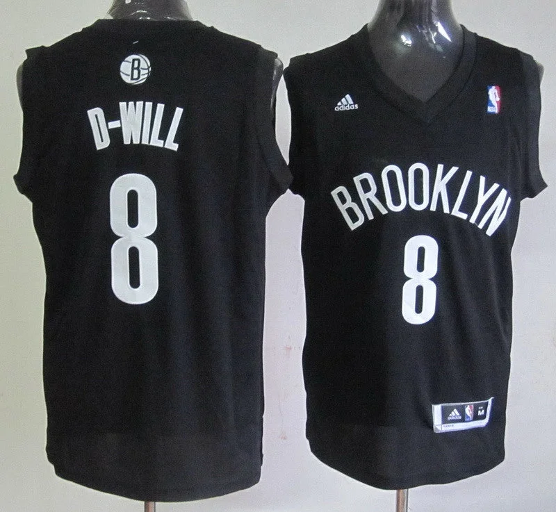 Brooklyn Nets 8 D-Will Black Basketball Jerseys