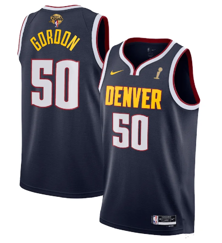 Men's Denver Nuggets #50 Aaron Gordon Navy 2023 Finals Champions Icon EditionStitched Basketball Basketball Jersey