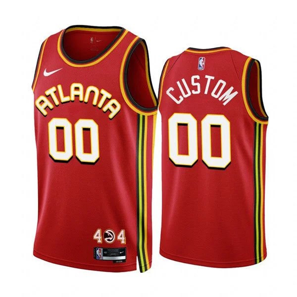 Men's Atlanta Hawks Active Player Custom 2022/23 Red Icon Edition Stitched Basketball Jersey