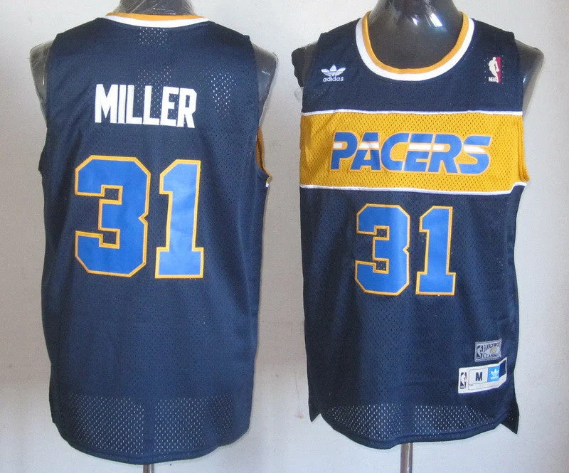 Pacers 31 Miller Blue Basketball Jerseys