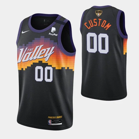 Men's Phoenix Suns ACTIVE PLAYER Custom 2021 Finals Black City Edition Stitched Basketball Jersey