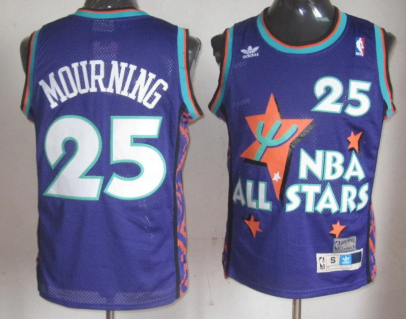 All Star 25 Mourning Purple 1995 m&n Basketball Jerseys