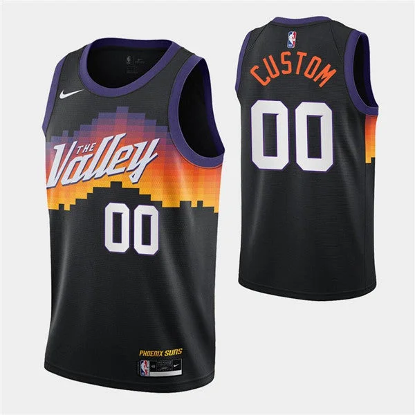 Men's Phoenix Suns Active Player Custom Black City Edition 2020-21 Stitched Basketball Jersey