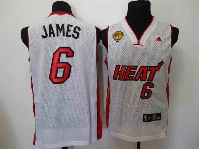 Heat 6 James White Final Patch Fans Basketball Jerseys