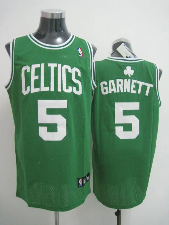 Celtics 5 Kevin Garnett Green-white Number Basketball Jerseys